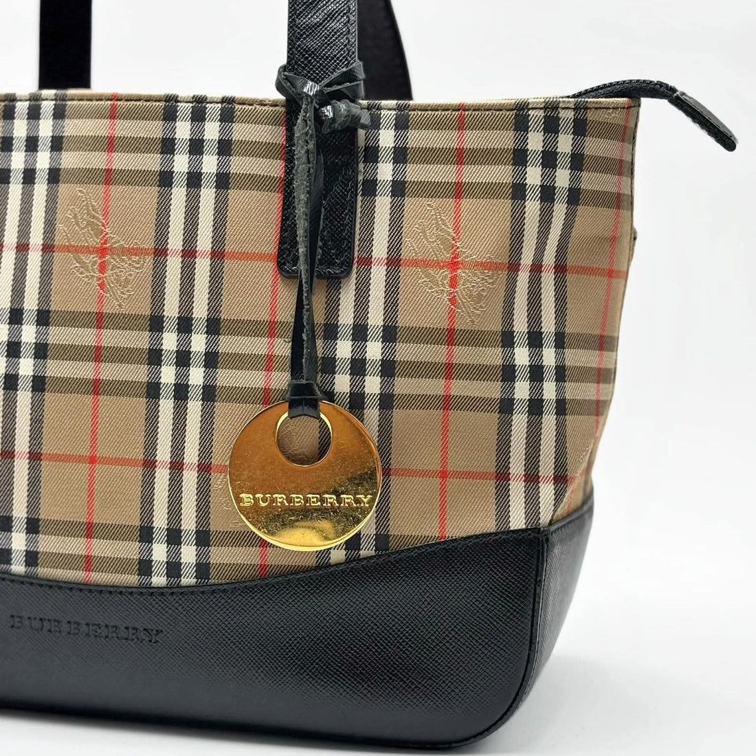 Burberry Haymarket Check Canvas Tote Bag (Like new)