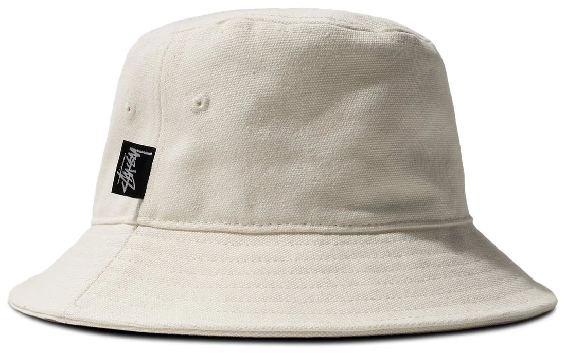 Stussy x CDG Canvas Bucket Hat Natural