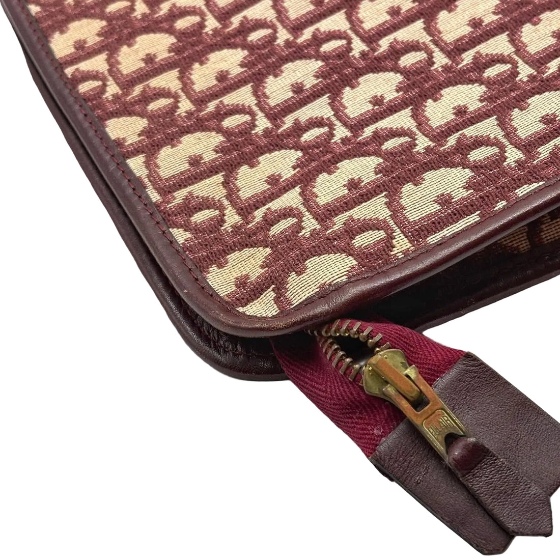 Christian Dior Clutch Bag Burgundy (Pre-owned)