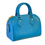 Load image into Gallery viewer, Louis Vuitton Nanogram Speedy Bandoulière 20 2WAY Handbag Turqoise (Pre-loved)
