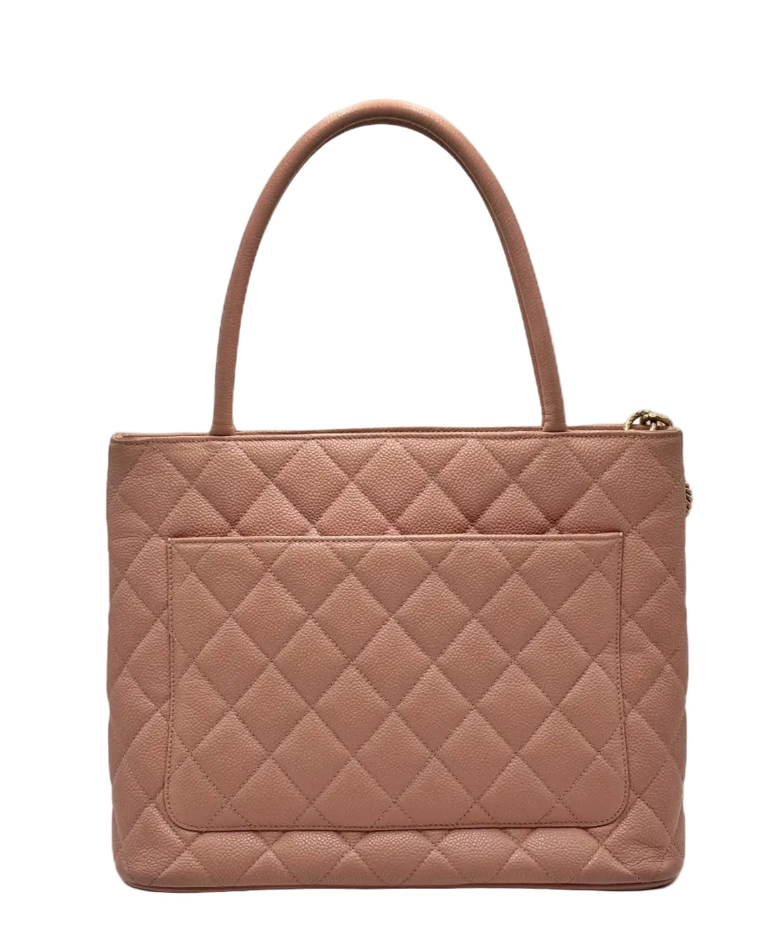 Chanel Pink Quilted Caviar Leather Medallion Tote Bag Vintage (Pre-owned) B6XW7J8