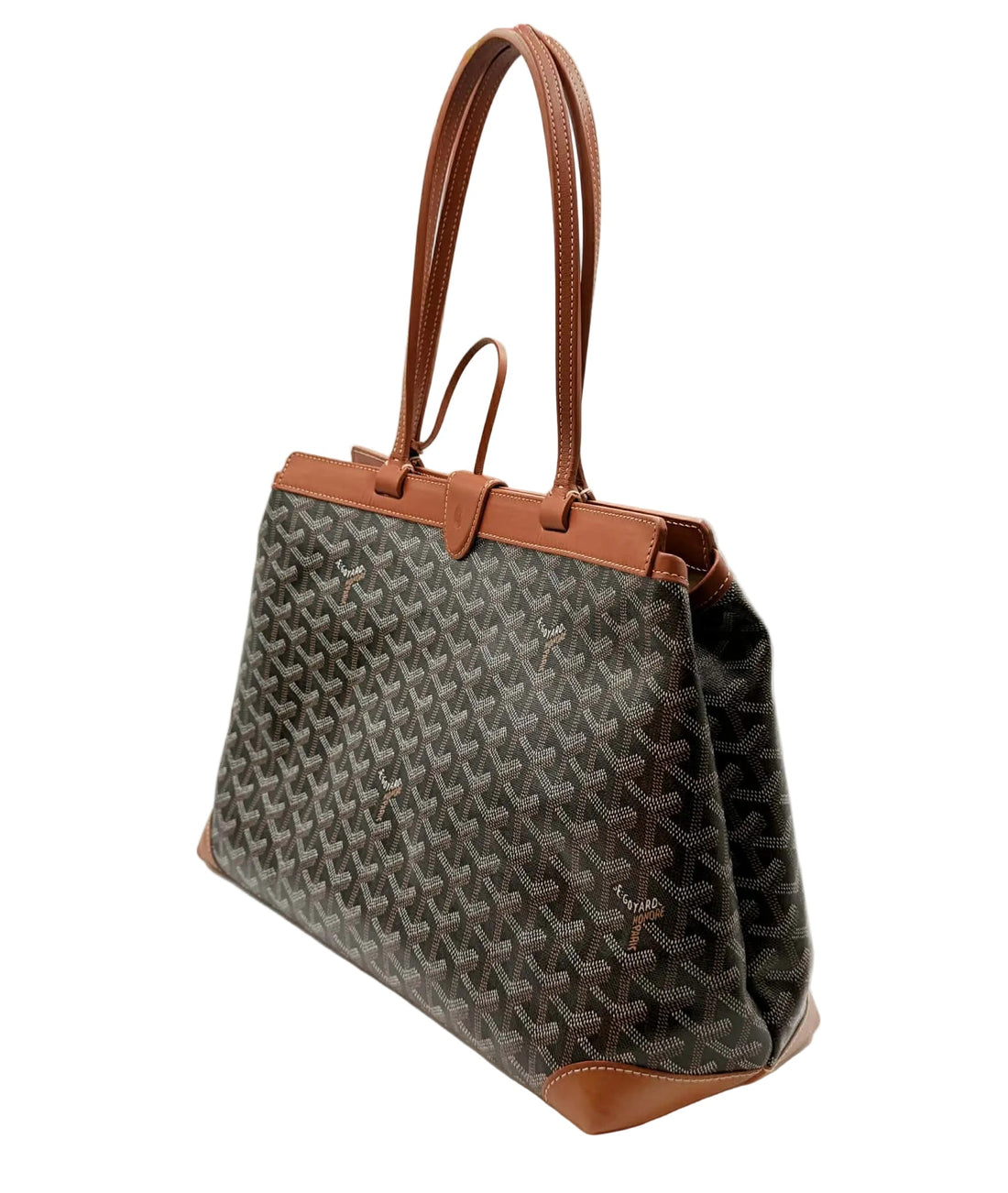 Goyard Bellechasse Biaude PM Bag Black & Tan (Like new)