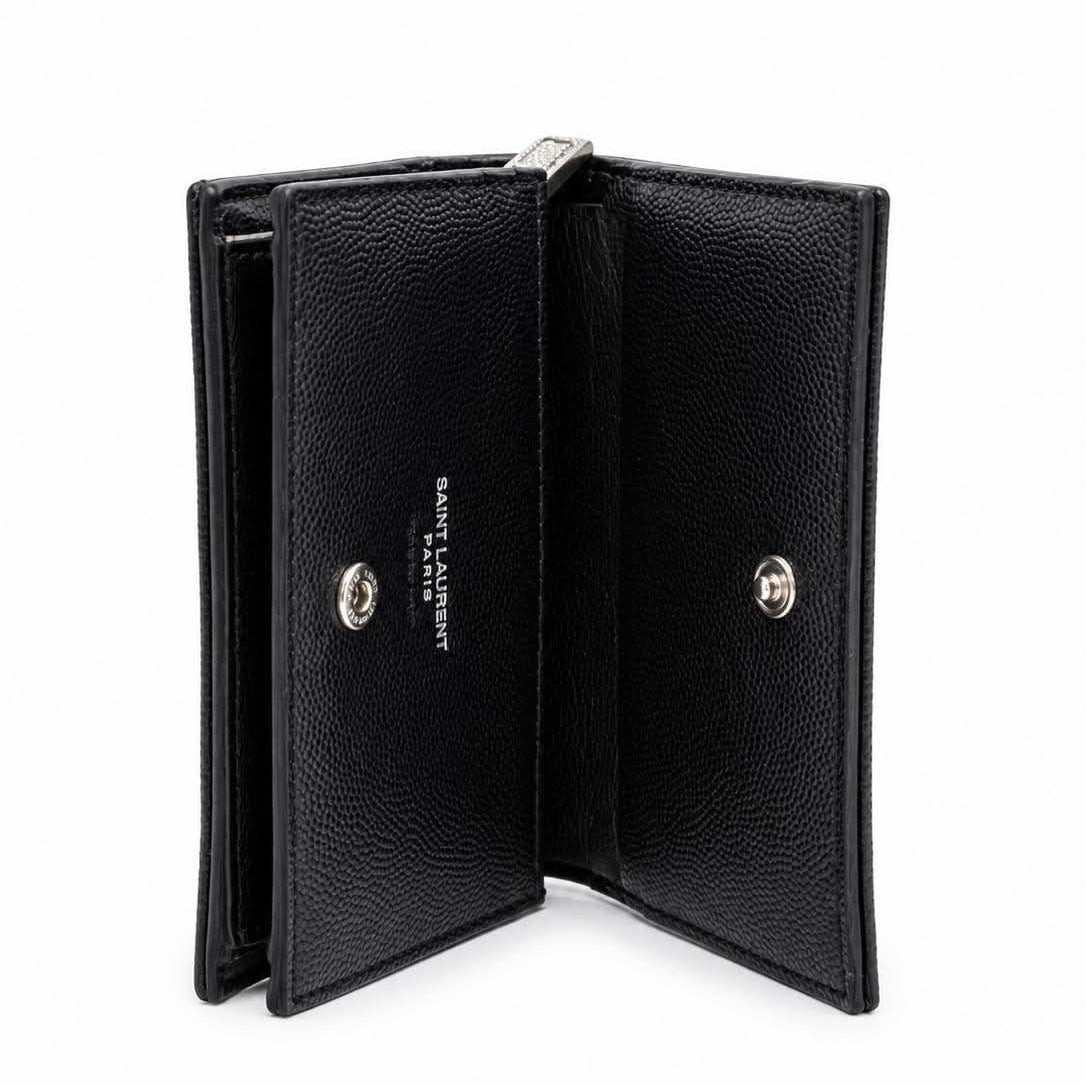 Saint Laurent Grain De Poudre Matelasse Chevron Monogram (Pre-owned)