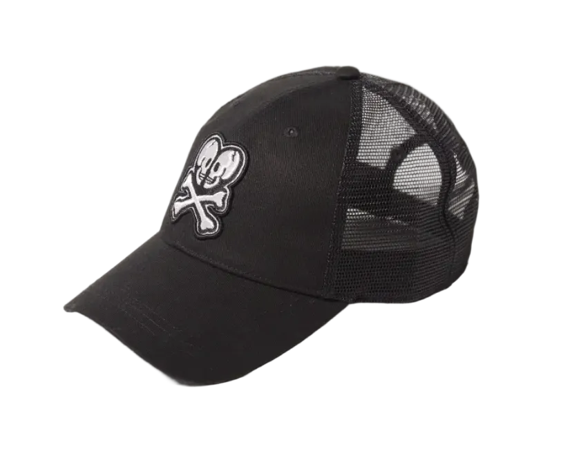 Tokidoki Double Skull Baseball Mesh Cap Black
