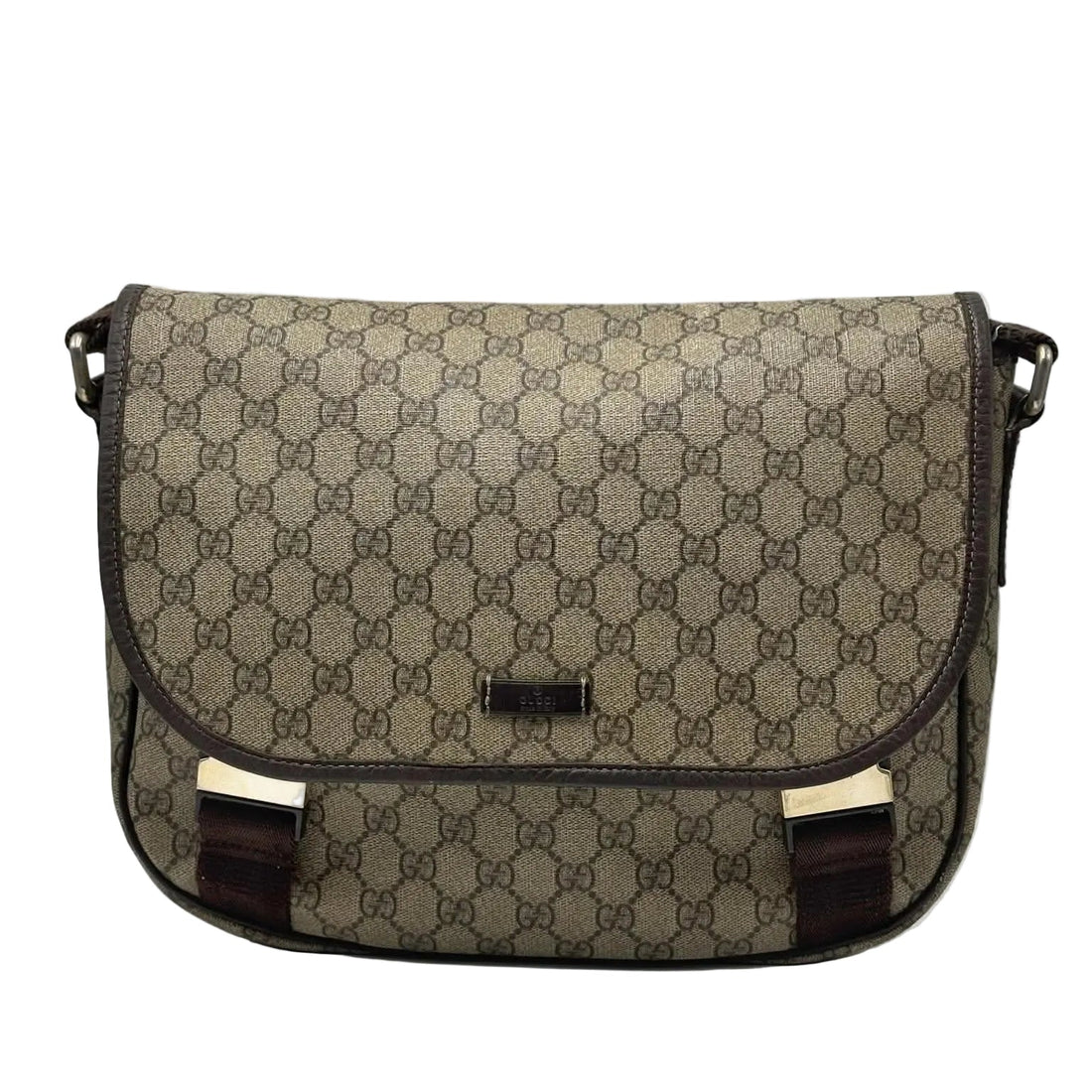 Gucci GG Brown Supreme Monogram Coated Canvas Messenger Bag (Pre-owned)