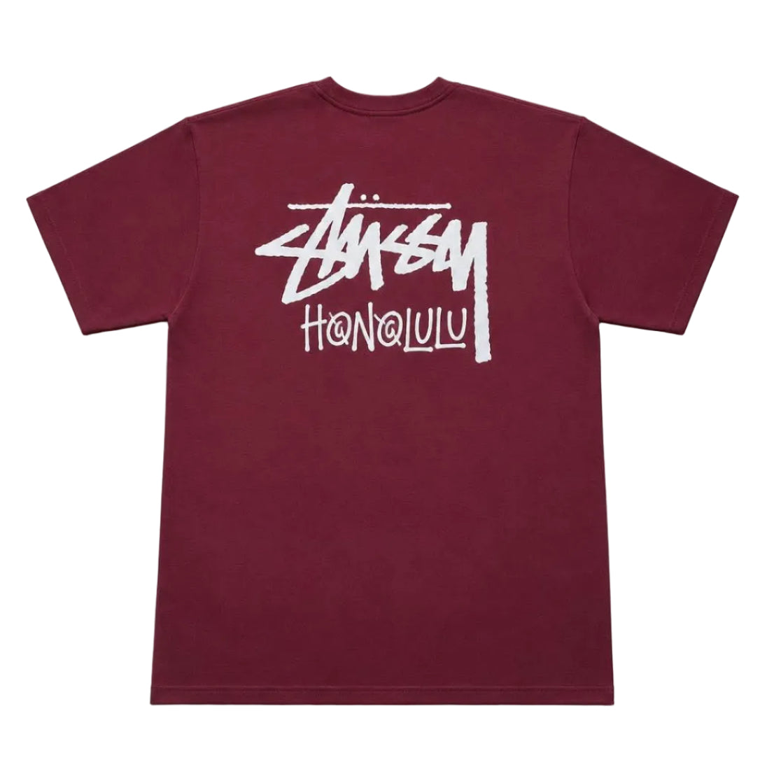 Stussy Honolulu Maroon Tee