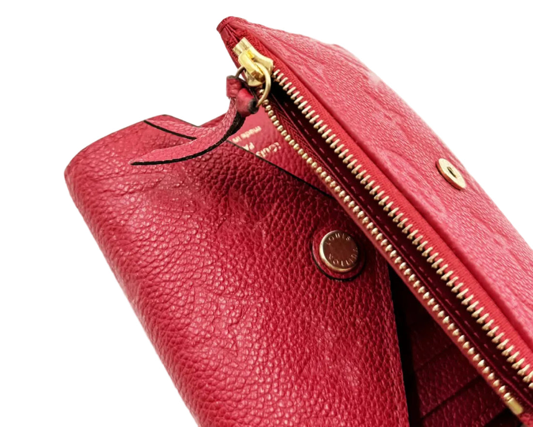 Louis Vuitton Red Monogram Empreinte Victorine Wallet (Like new)