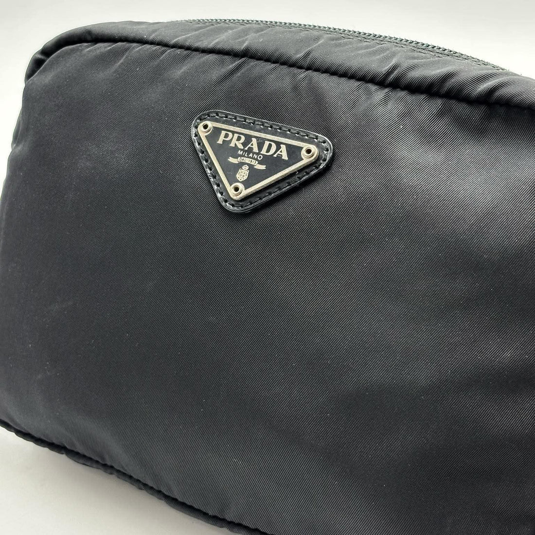 Prada Small Nylon Black Pouch (Pre-owned)