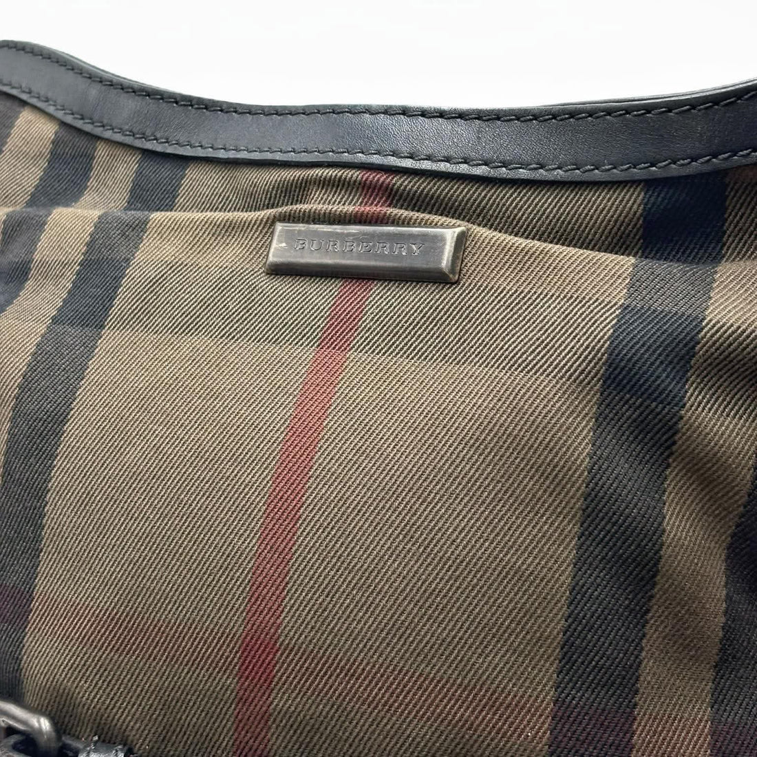 Burberry Brown Canvas House Check Prorsum Vintage Hobo (Pre-owned) K487RRQ