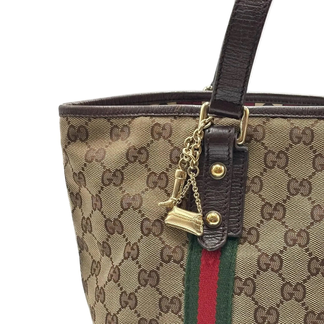 Gucci Monogram Jolicoeur Tote Dark Brown (Pre-owned) 2KHBGRW
