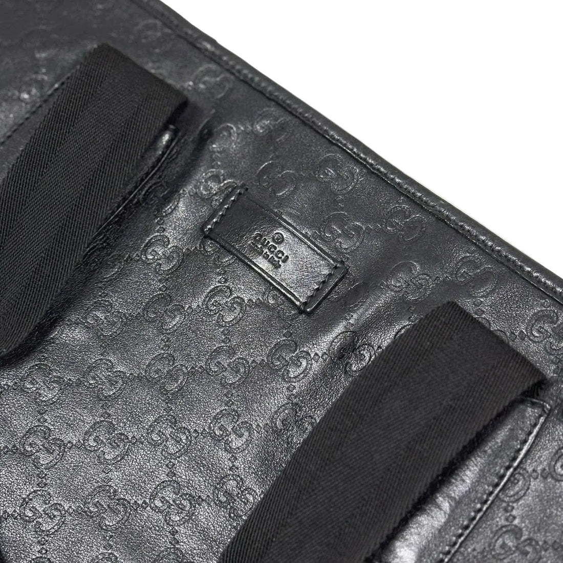 Gucci Guccissima Handbag 2 Way Shoulder Crossbody Bag Leather Black (Pre-owned)