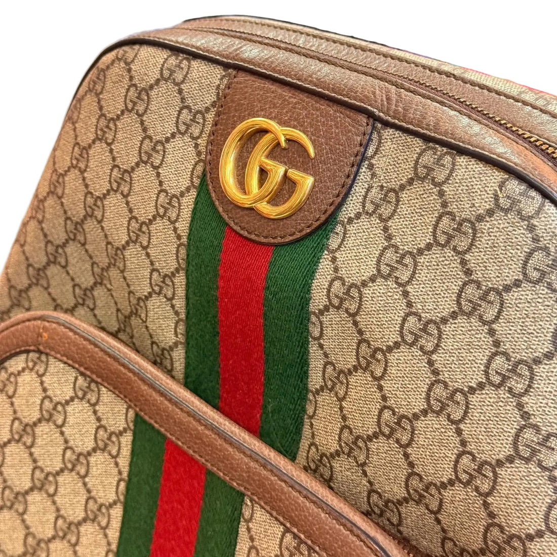 Gucci Ophidia Backpack GG Supreme Medium Beige/Ebony (Pre-owned) 3GGTR2B