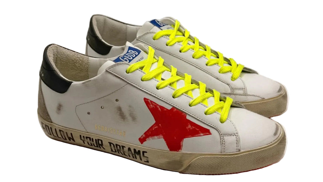 Golden Goose Men's Super-Star White Red Black Ice
