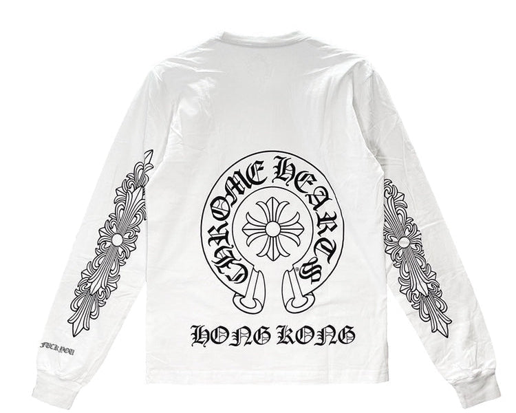 Chrome Hearts Hong Kong Exclusive Horseshoe Floral Sleeve Long Sleeve Shirt
