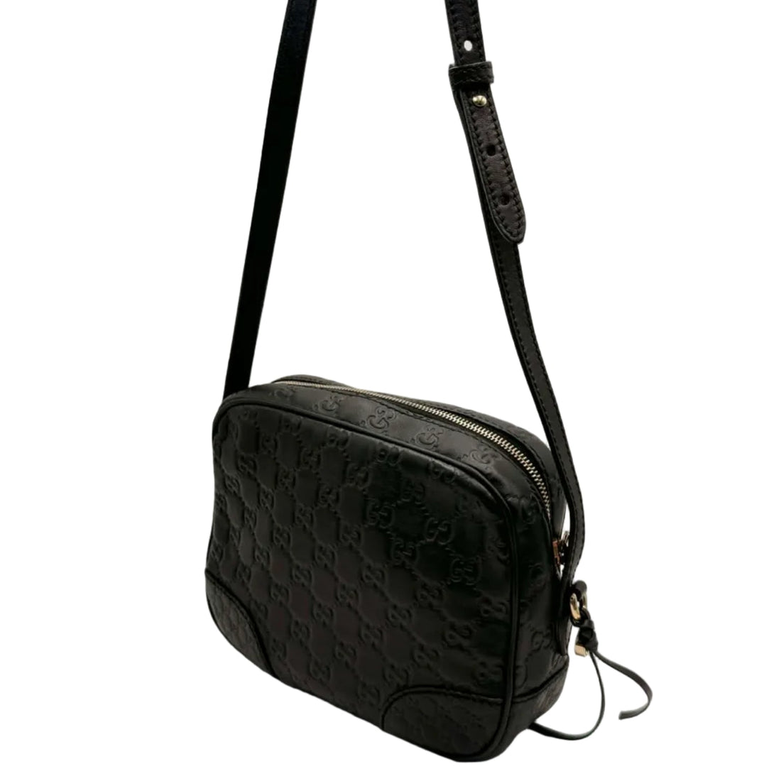 Gucci Microguccissima Bree Crossbody Bag Black (Pre-owned) TDR4863