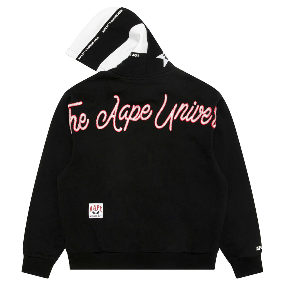 AAPE Men Zip Throughs AAPEUNVS moonface hooded jacket Black