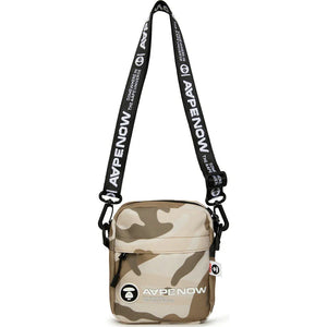 AAPE MOONFACE PATCH CAMO CROSSBODY BAG