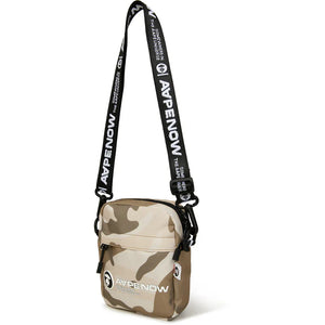 AAPE MOONFACE PATCH CAMO CROSSBODY BAG