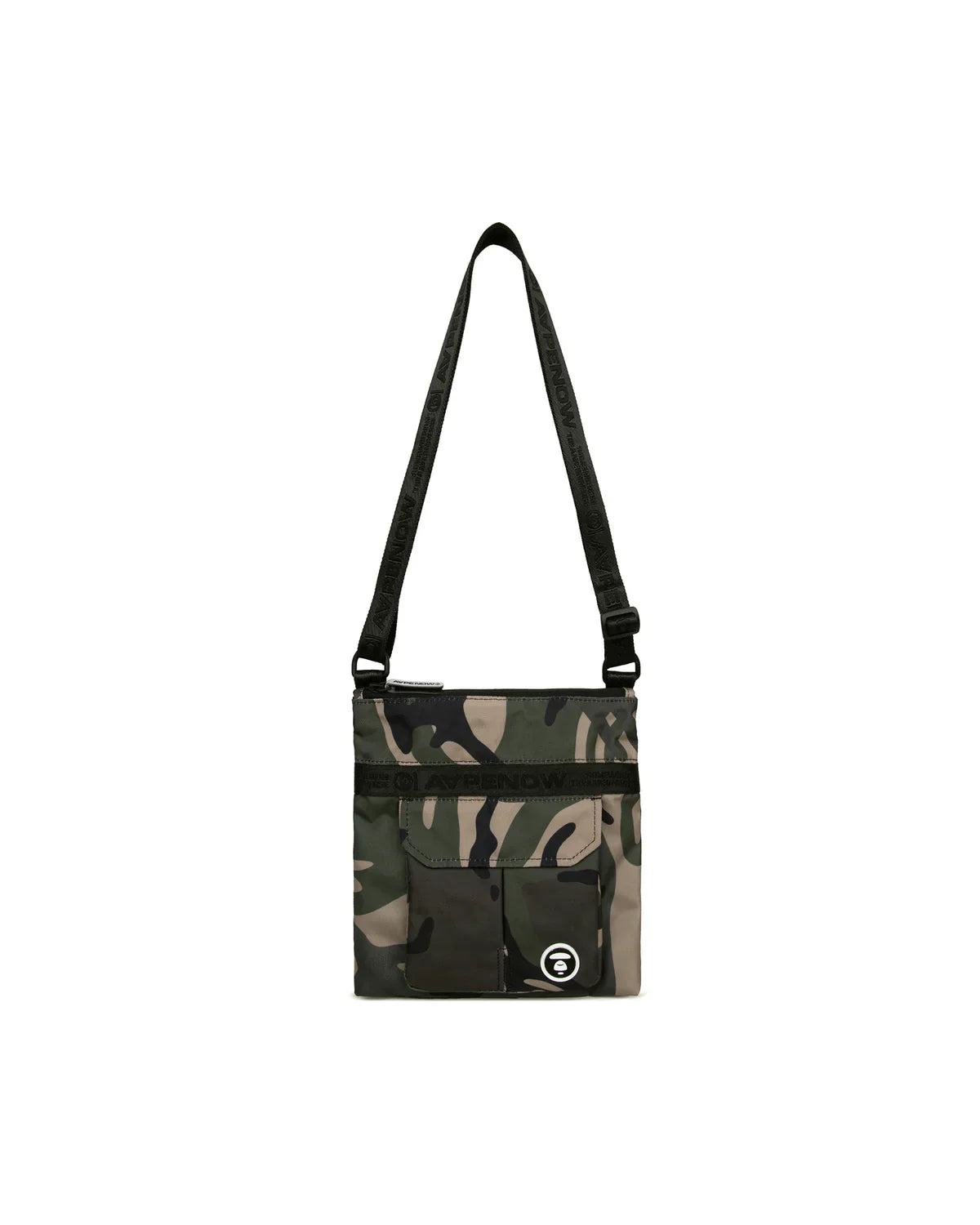 AAPENOW moonface logo crossbody bag Green Camo