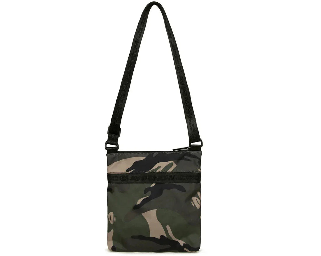 AAPENOW moonface logo crossbody bag Green Camo