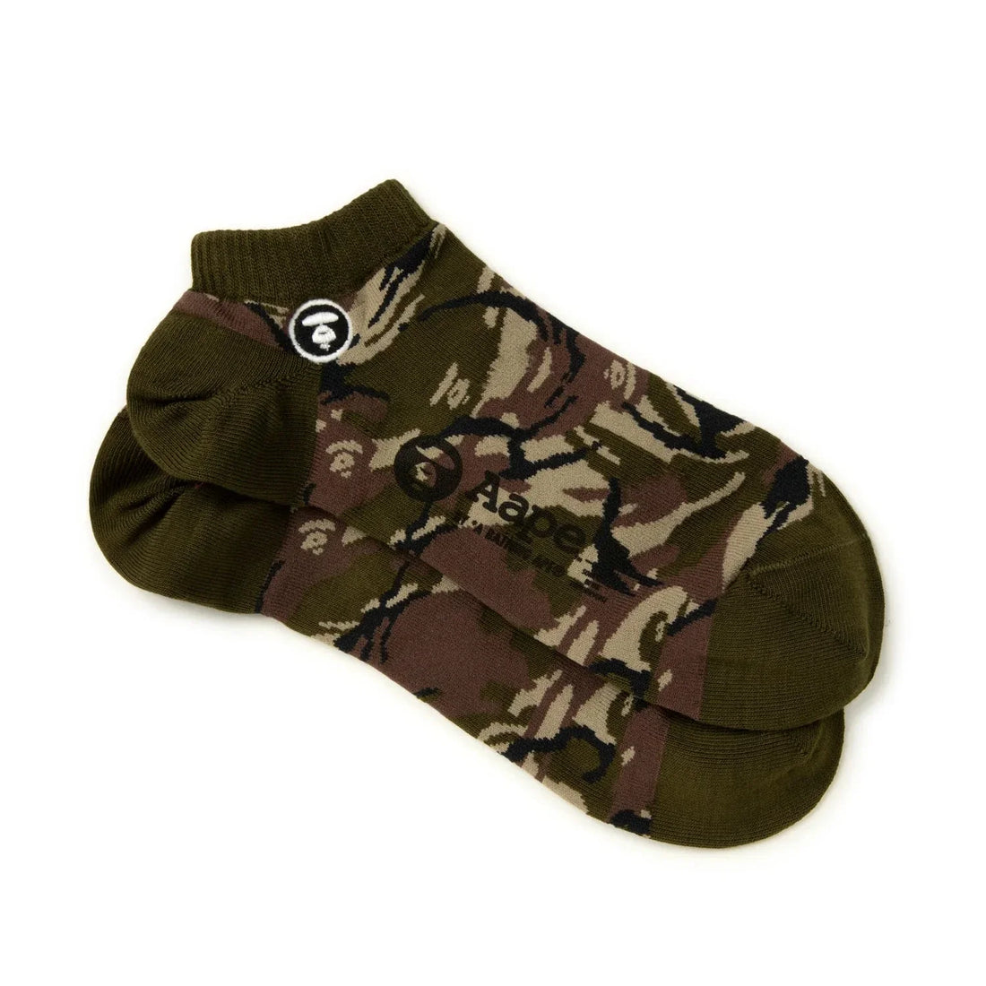 AAPEUNVS moonface Low socks Camo Green