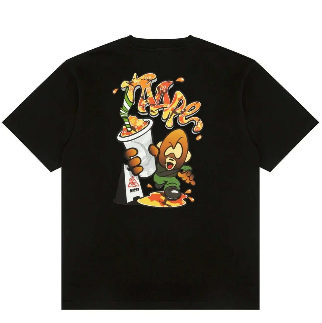 Aape Graphic Print Tee with Aaper Black (AAPTEM10030XR)
