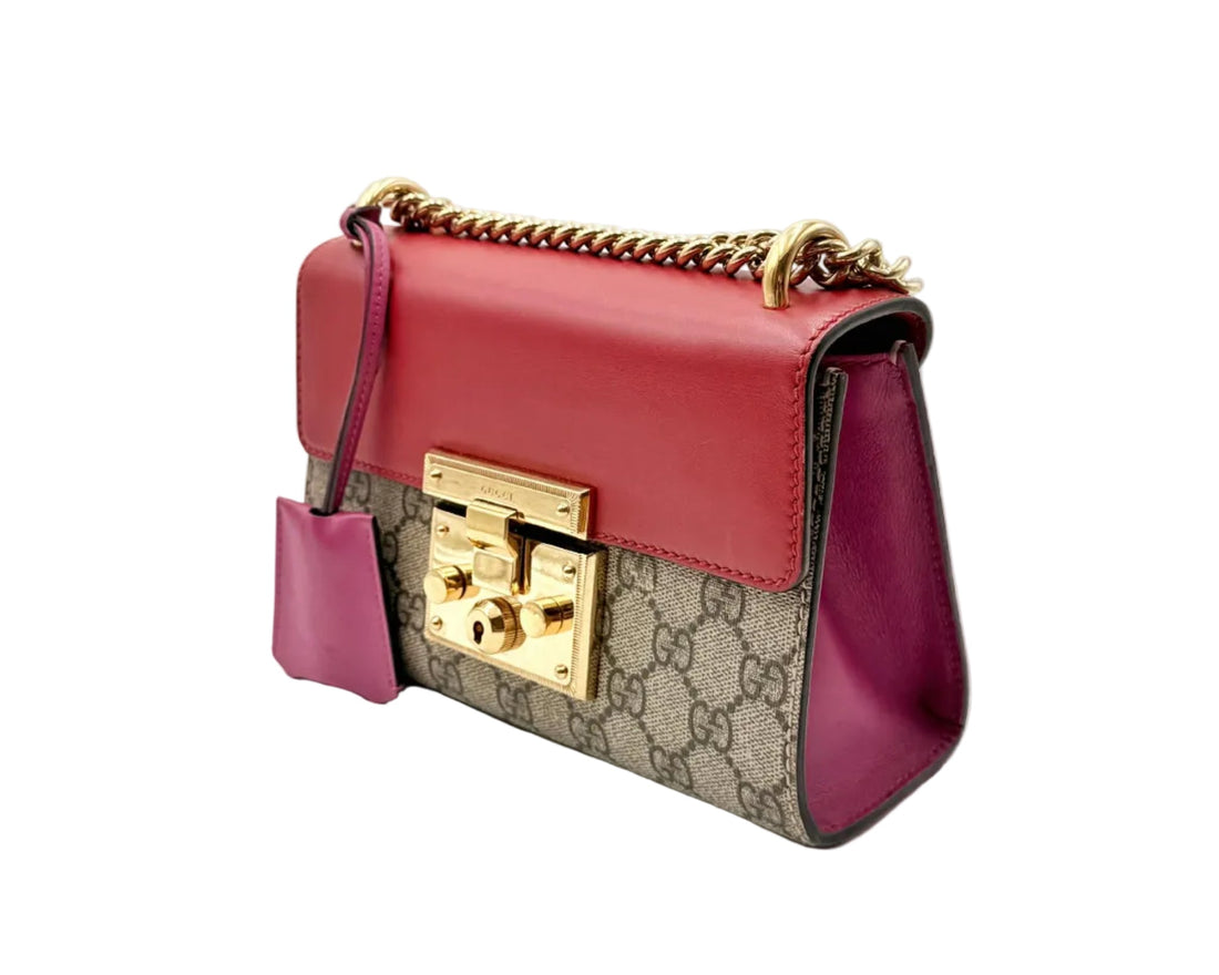 Gucci 2016-2025 Small GG Supreme Padlock crossbody bag (Pre-owned)