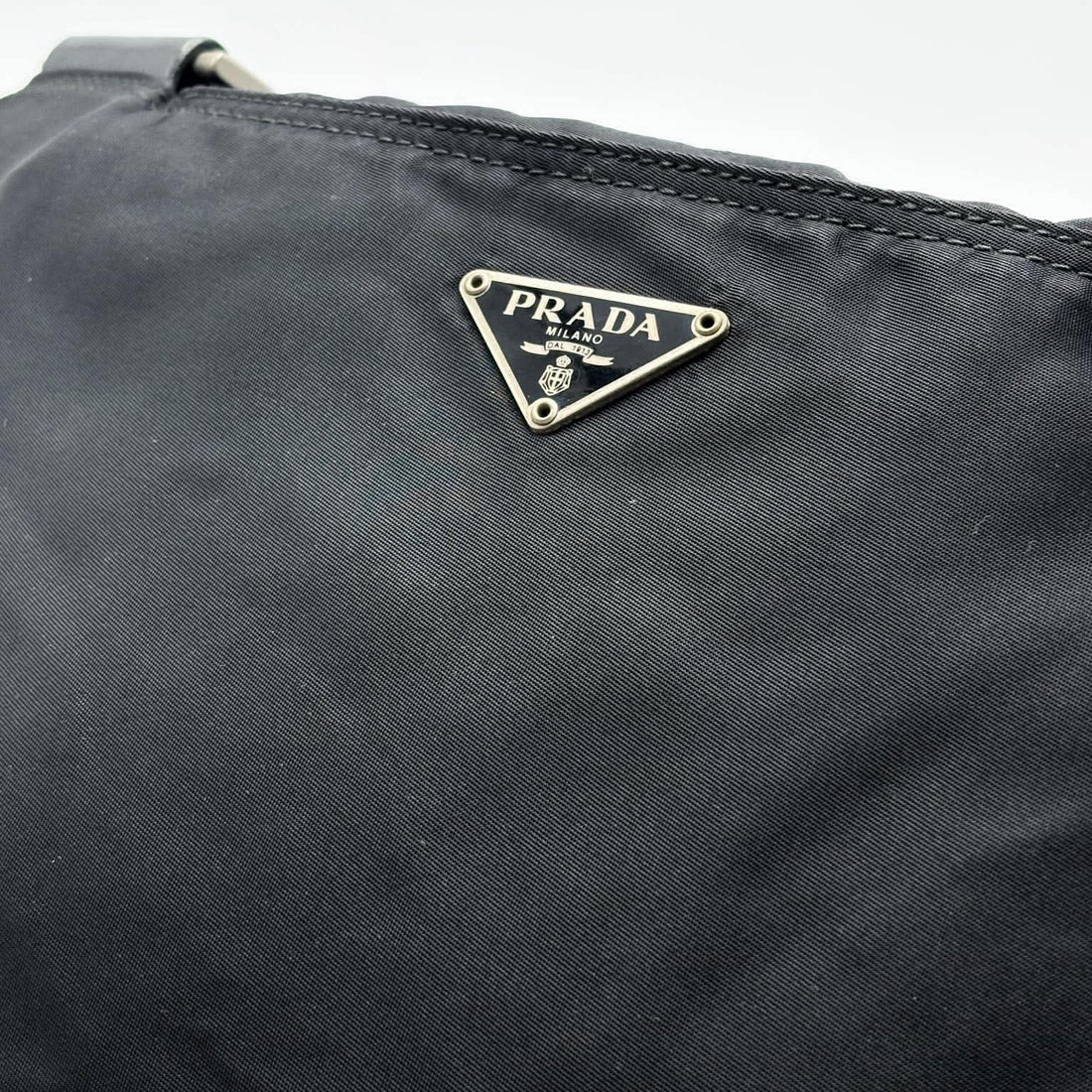 Prada Nylon Black Messenger Crossbody Bag (Pre-owned)