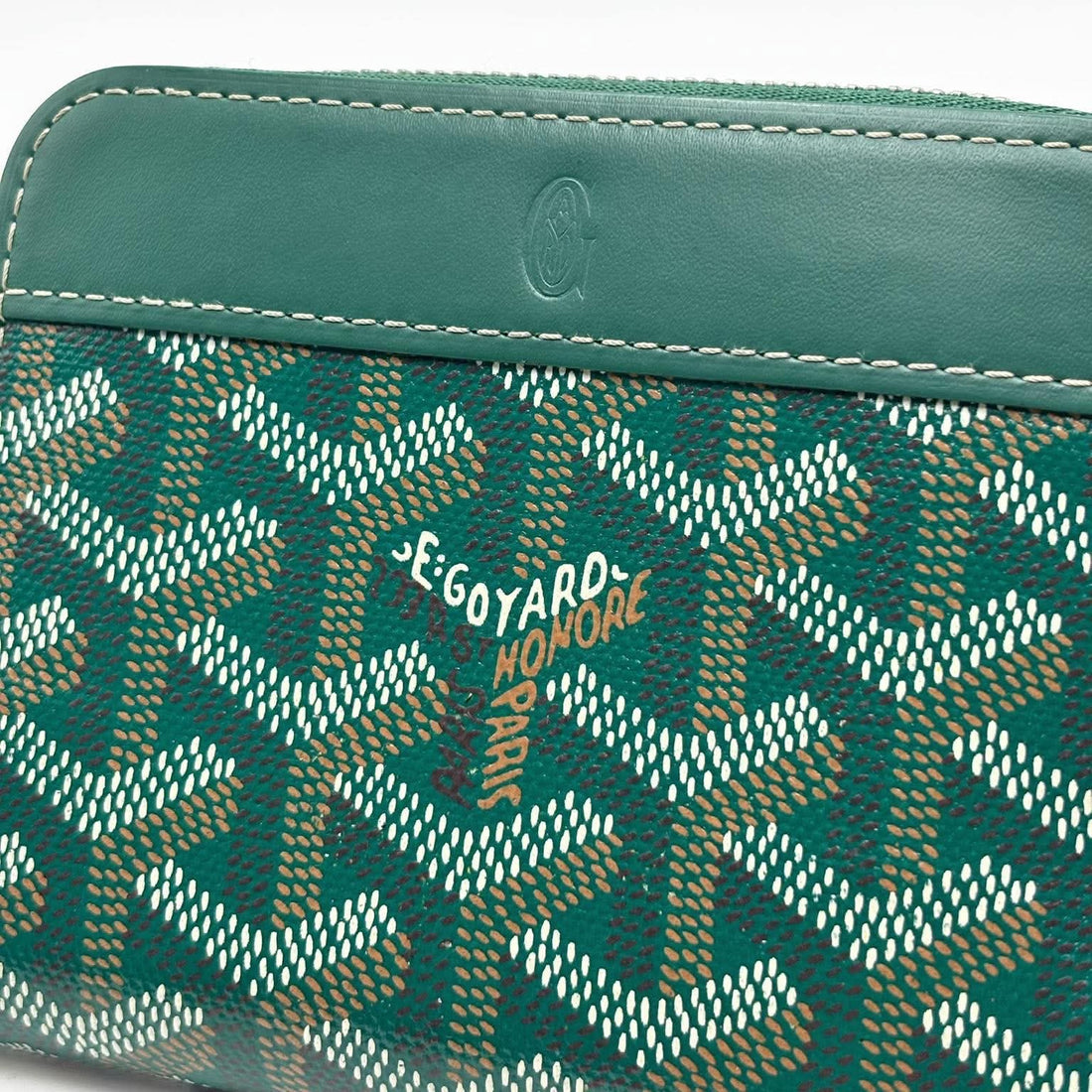 Goyardine Matignon PM Wallet Green (Like new) XKCHYY3