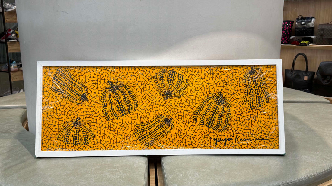 Yayoi Kusama Pumpkin Tenugui (Framed) White
