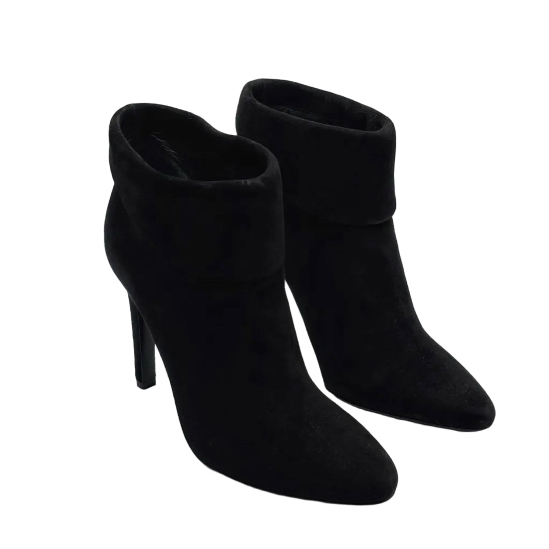Ralph Lauren Black Suede Heeled Boots (Pre-owned)