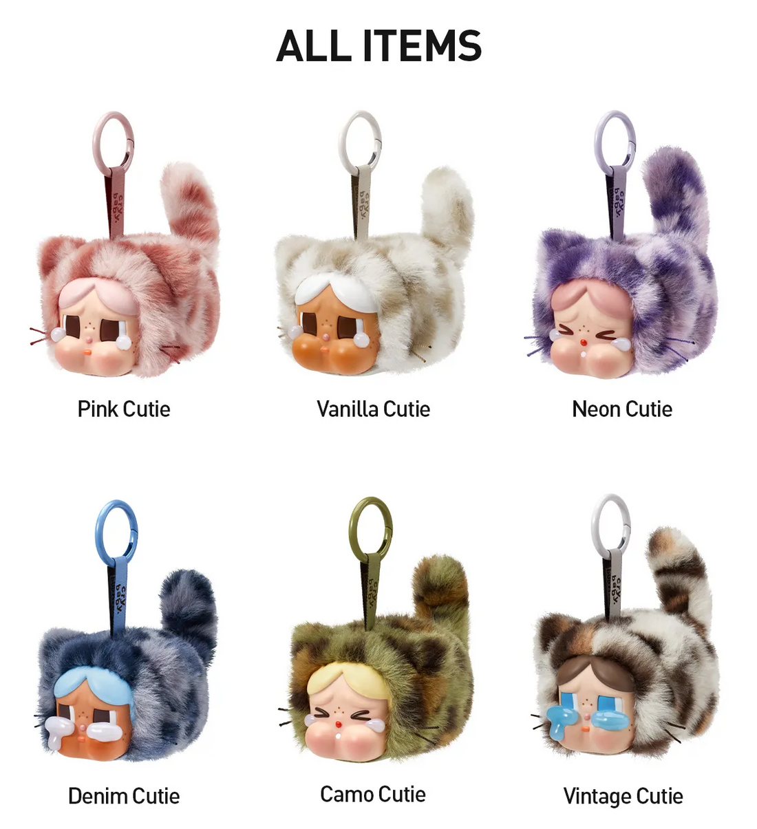 Popmart CRYBABY Wild but Cutie Series - Vinyl Plush Pendant Blind Box (Sold per piece)