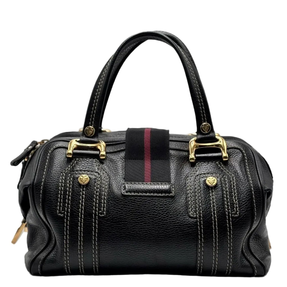 Gucci Leather Aviatrix Boston Bag Black (Pre-owned) T3YM67D