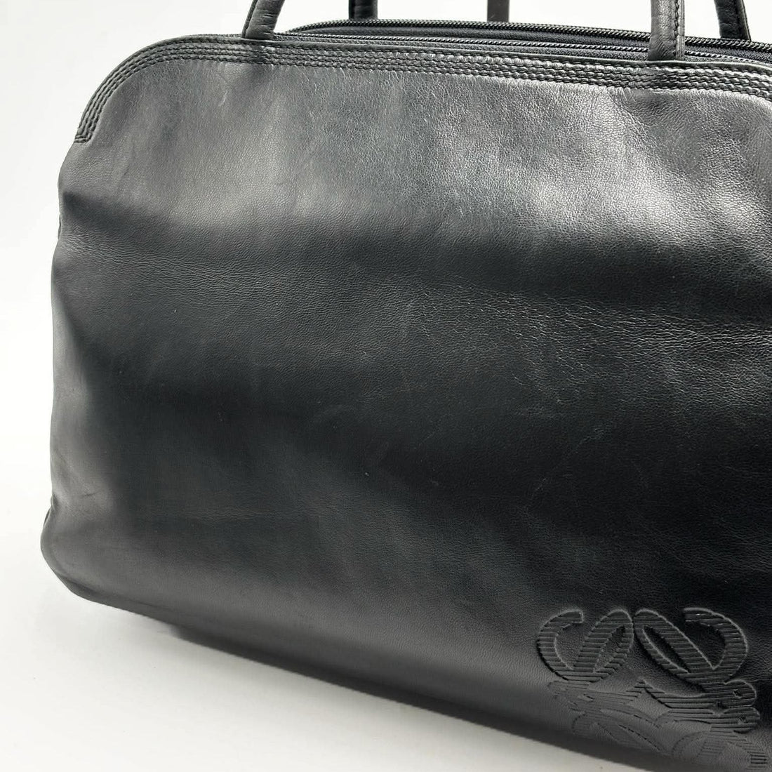 Loewe Anagram Nappa Leather Mini Handbag Black (Pre-owned)