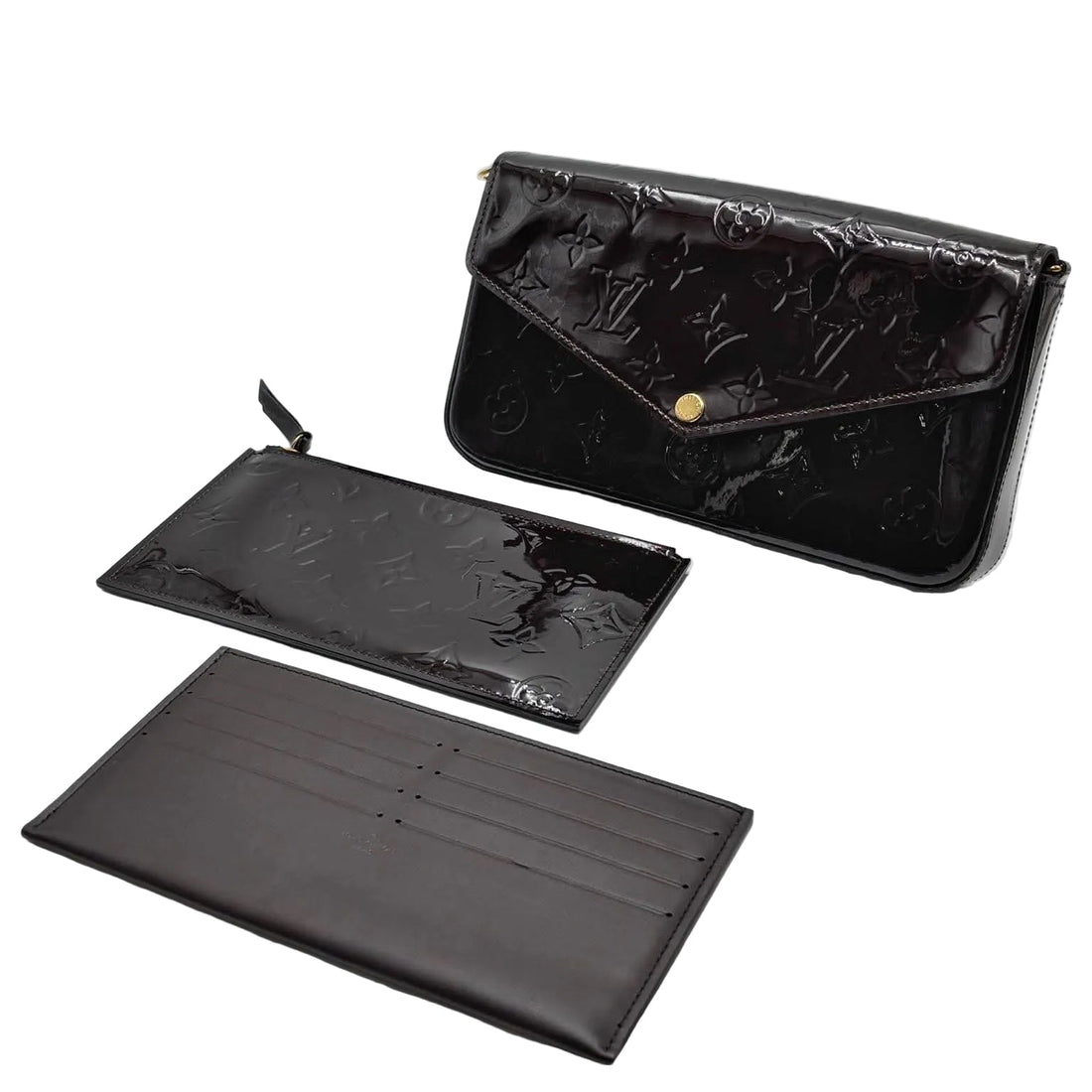 Louis Vuitton Amarante Monogram Vernis Felicie Pochette Bag (Like new) JTM4CTK