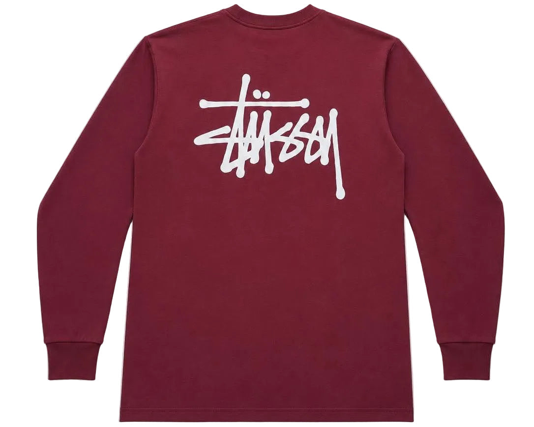 Stussy Stock Longsleeve Maroon