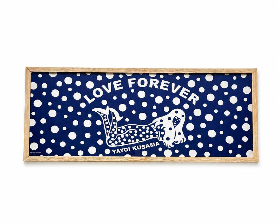 Yayoi Kusama Love Forever (Blue) Framed