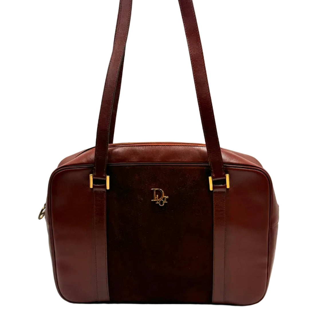 Dior Burgundy Suede Leather Shoulder Bag One Strap Vintage (Pre-owned)