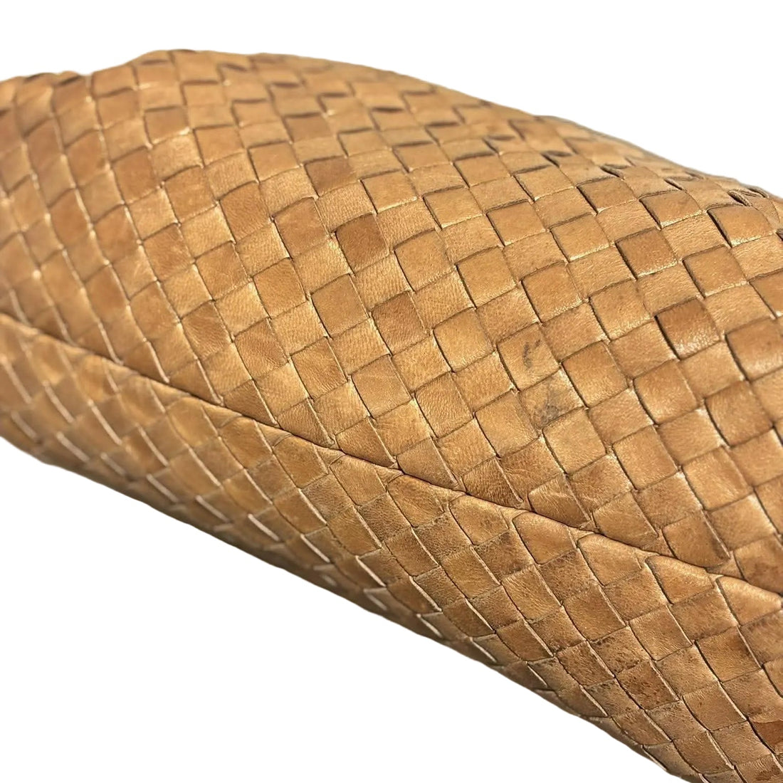 Bottega Veneta Beige Intrecciato Woven Leather Pouch Clutch Bag (Pre-owned)