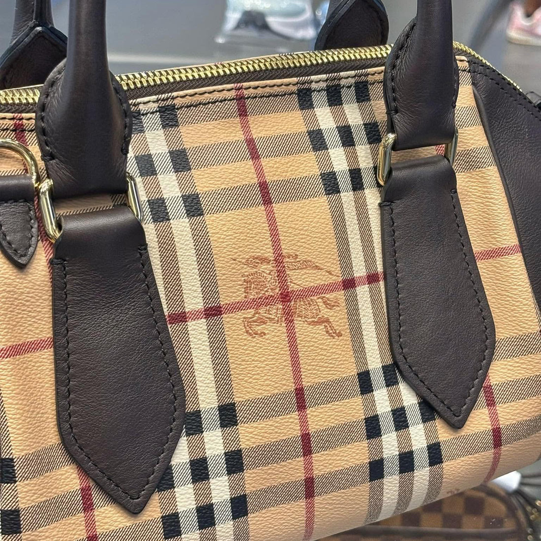Burberry Haymarket Check Small Blaze Satchel (Pre-owned)