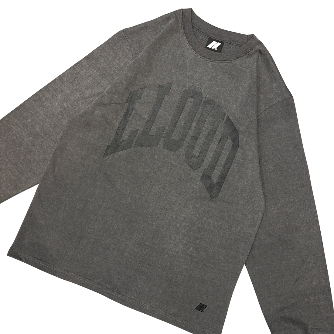 LLOUDGYM Logo Longsleeve Tee Charcoal