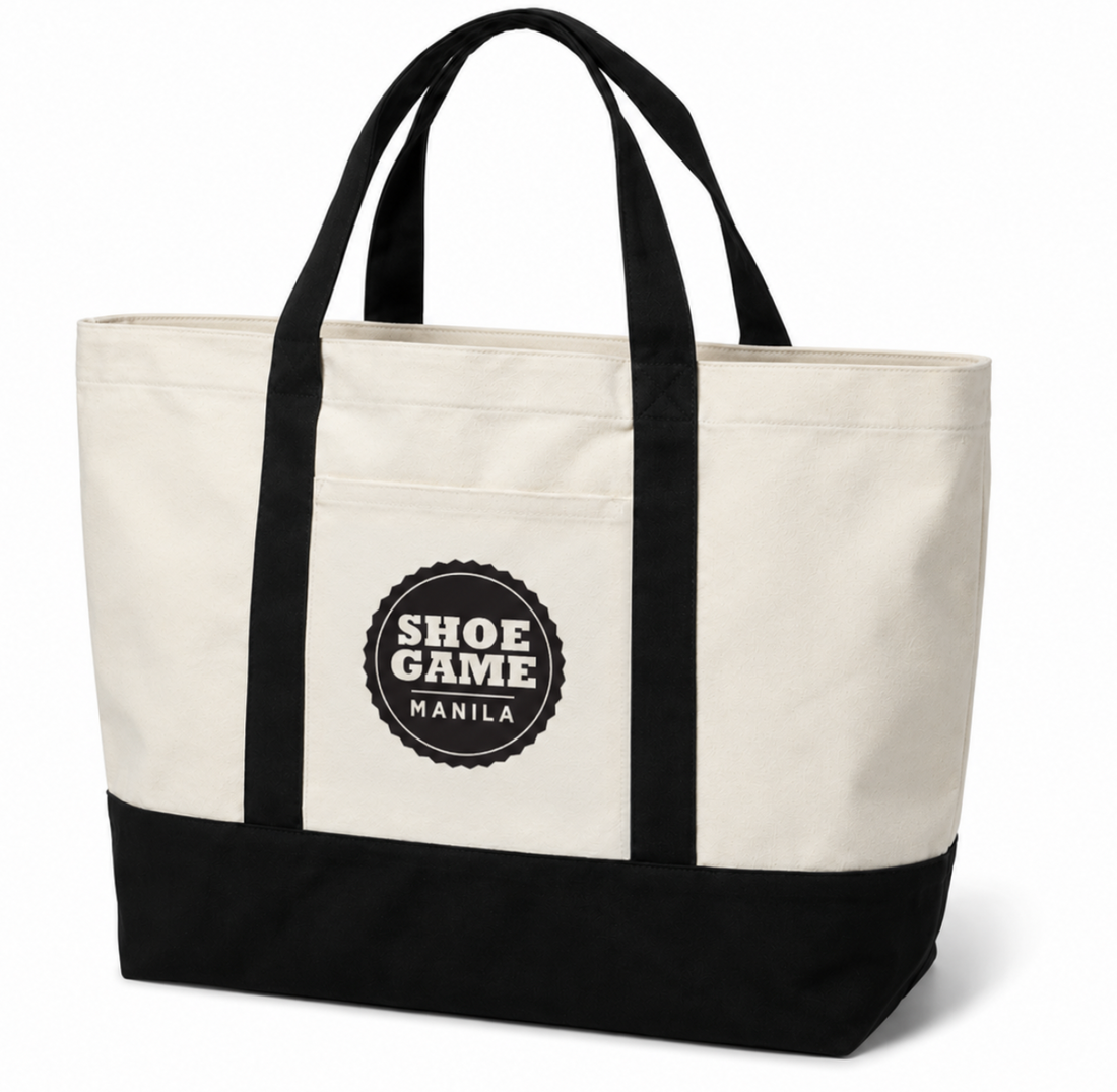 Shoegame Manila Tote Bag White Black