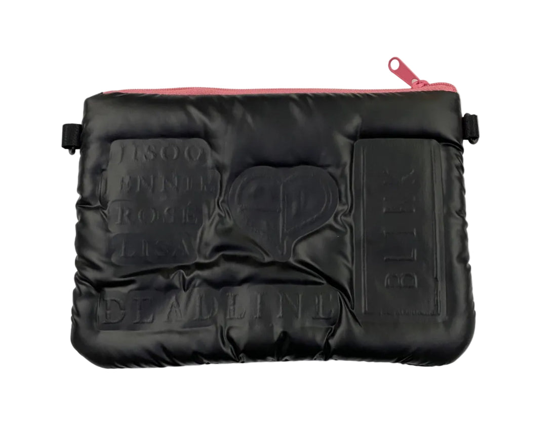 BLACKPINK Rectangle Pouch & Deadline Logo Black