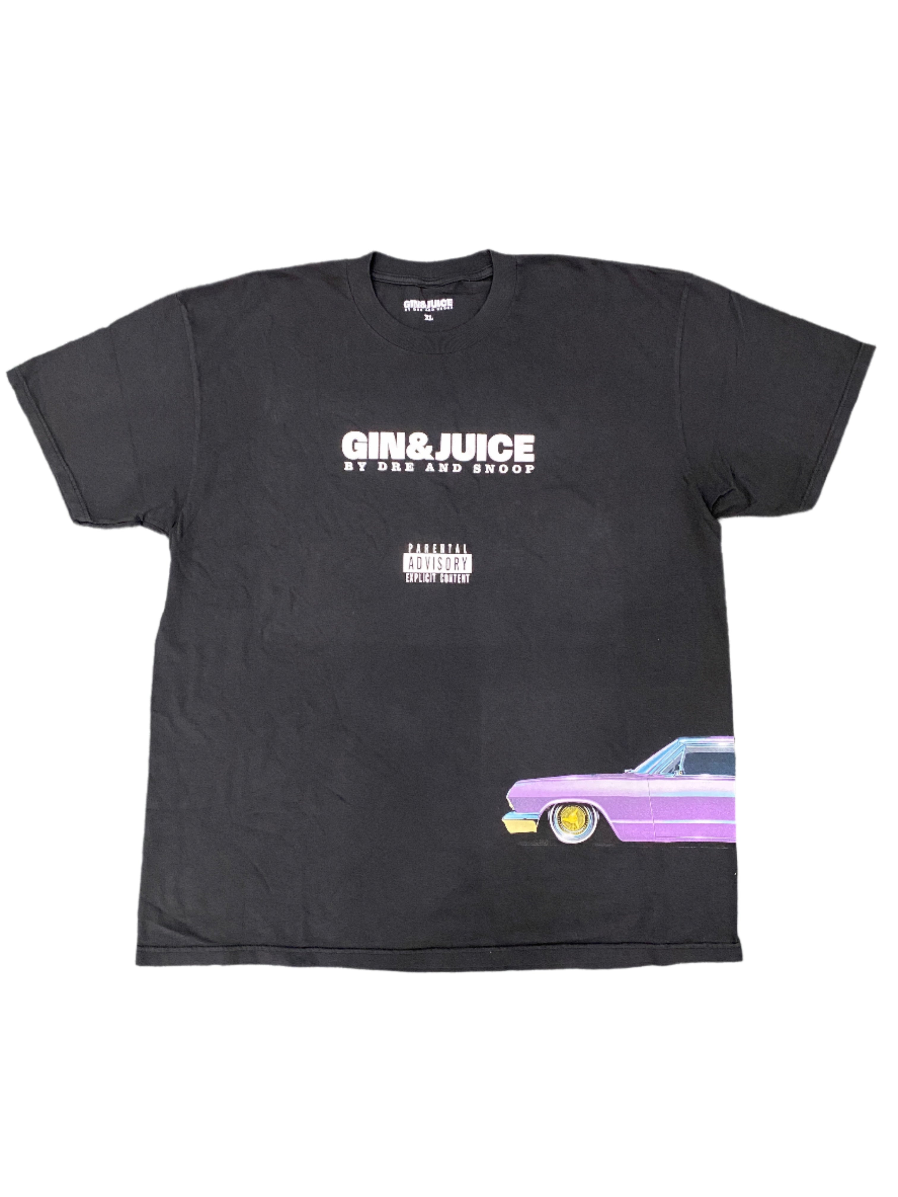 Gin & Juice By Dr.Dre And Snoop LAID BACK  Black Tee