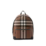 Load image into Gallery viewer, Burberry Check Backpack Dark birch brown
