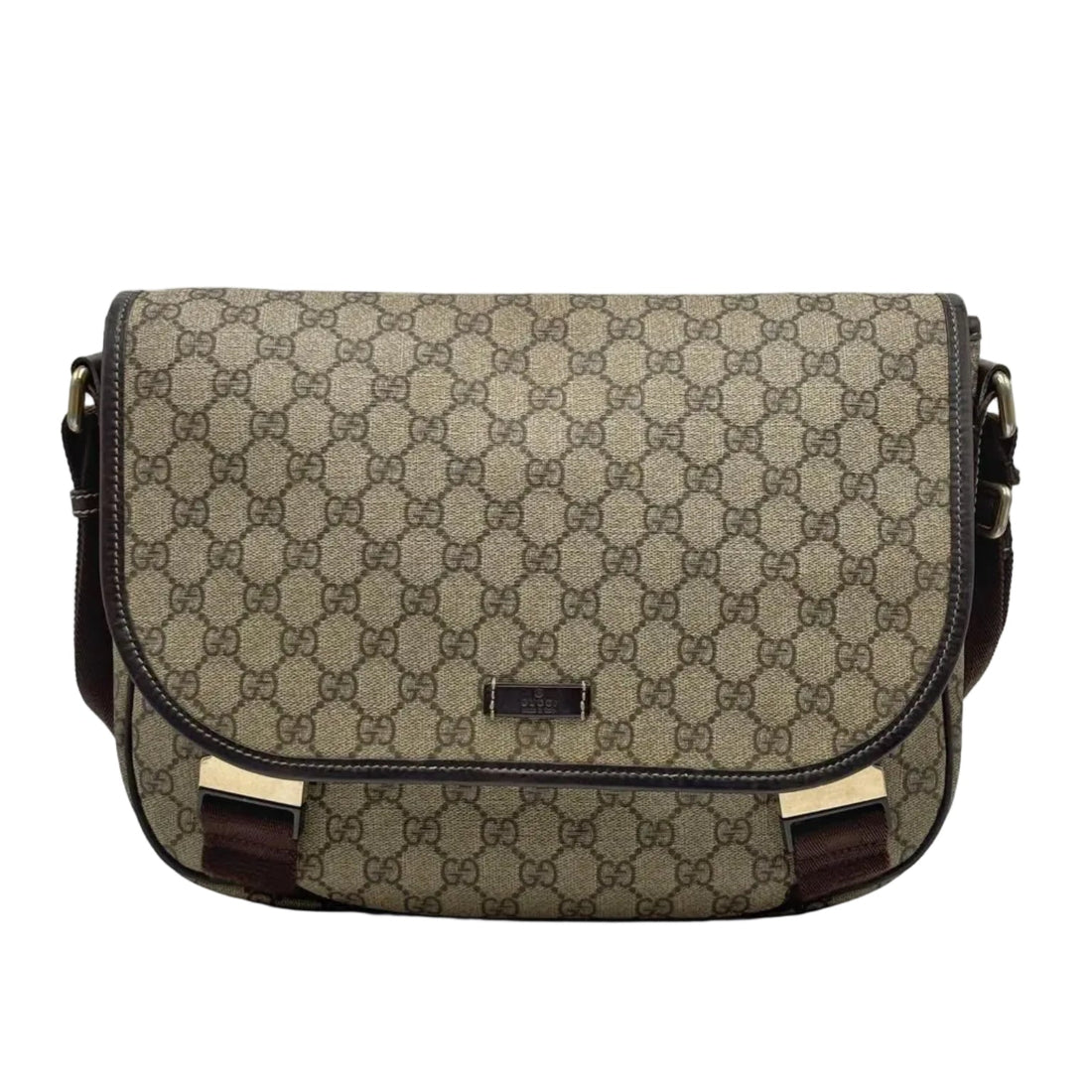 Gucci GG Brown Supreme Monogram Coated Canvas Messenger Bag (Pre-owned) 8G9DXTM