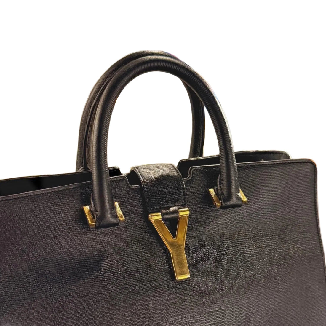 Yves Saint Laurent Black Saffiano Textured Leather Small Cabas (Pre-owned) WRDBVQ3
