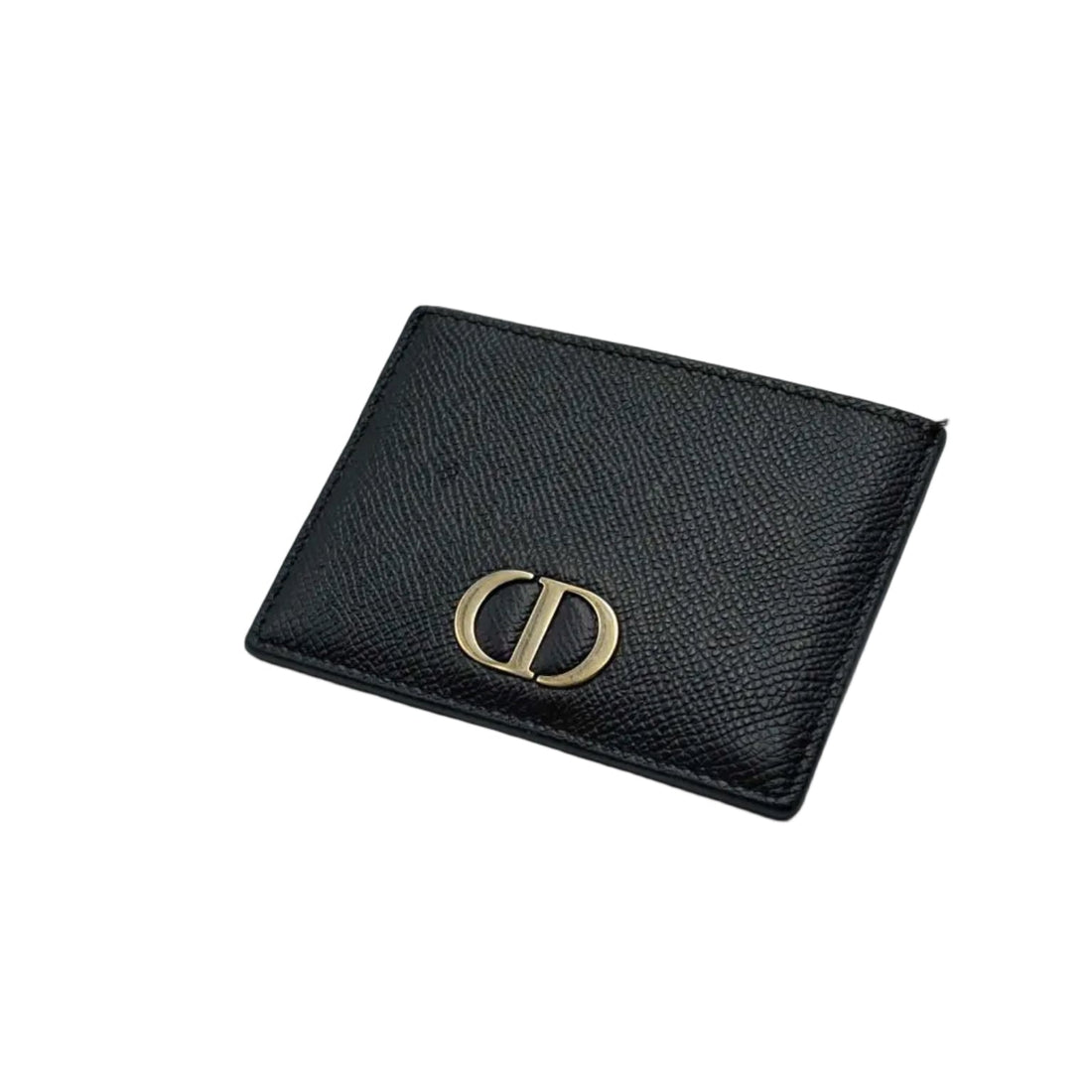 Dior Black Leather 30 Montaigne Card Holder (Pre-owned)