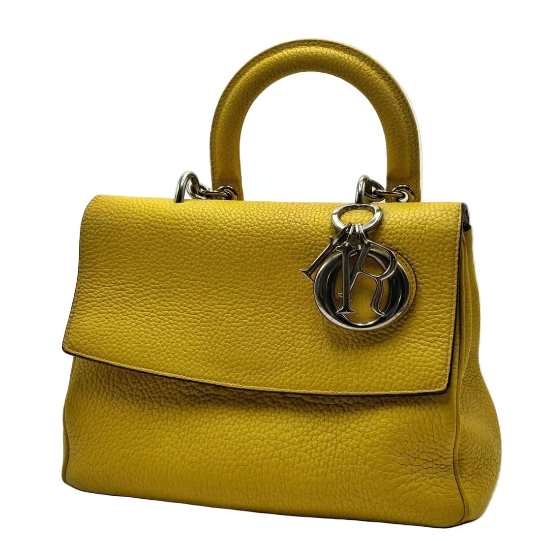 Dior Light Yellow Leather Mini Be Dior Top Handle Bag (Pre-owned)