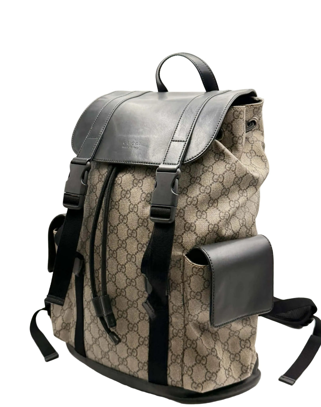 Gucci Soft Backpack Monogram GG Black/Brown (Pre-owned) MD77GQD